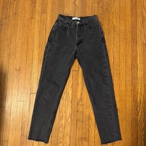 American Apparel Faded Black Mom Jeans - Women’s 25